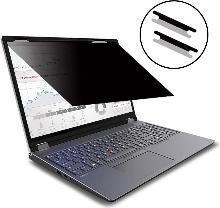 eSTUFF - Blickschutzfilter für Notebook - 2-Wege - entfernbar - Flip - 35,6 cm (14) - Schwarz (GLBF14310174) von eSTUFF