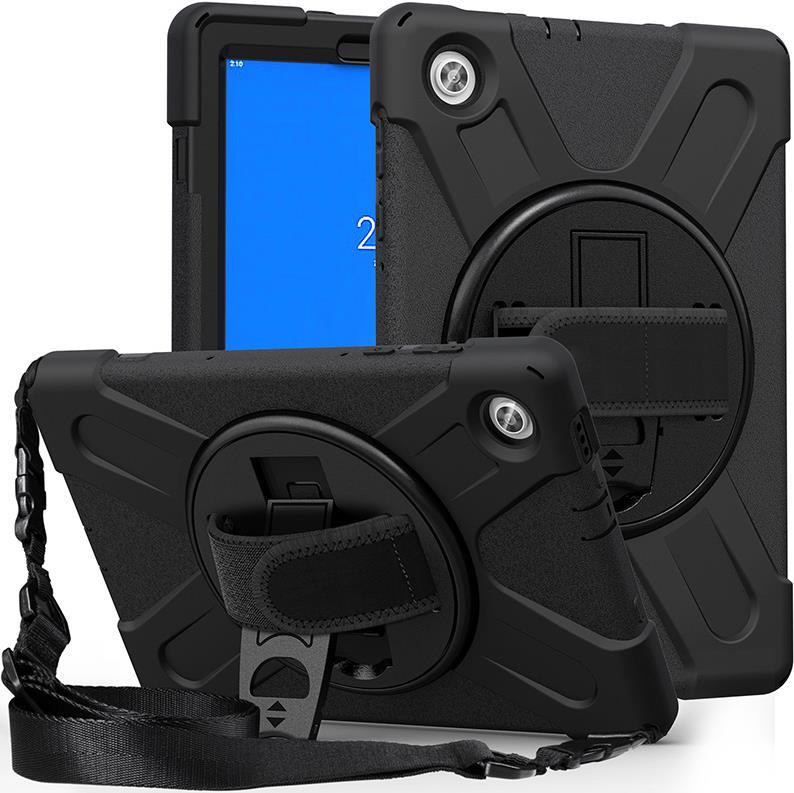 eSTUFF - Hintere Abdeckung für Tablet - Silikon, Polycarbonat - Schwarz - 10.1 - für Lenovo Tab M10 HD (2nd Gen) ZA6V, ZA6W, ZA72, ZA73, ZA7V, ZA7W (ES681900-BULK) von eSTUFF