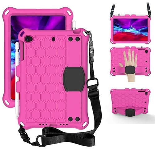 eSTUFF Honeycomb Protection Case for Apple iPad Mini 5/4/3/2/1, W125868221 (Apple iPad Mini 5/4/3/2/1. Pink. Raised Sides and Hard-Shell Design with Hand Strap and Shoulder Strap) von eSTUFF