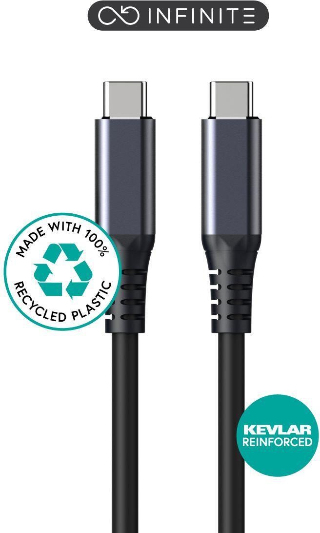 eSTUFF INFINITE Superweiches USB-C-Kabel, USB4 Gen2x2, 2 m, 100 W, 20 Gbit/s,... von eSTUFF