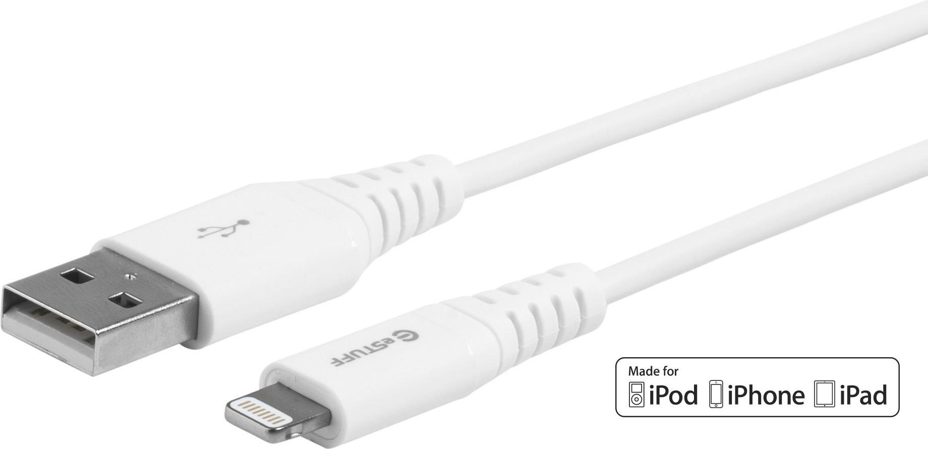 eSTUFF Lightning Cable MFI 0,15m Whit (ES601004) von eSTUFF