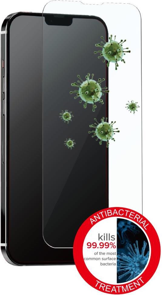 eSTUFF Titan Shield Antibacterial Glass Screen Protector for iPhone 13 mini. Displayschutzart: Klare Bildschirmschutzfolie, Markenkompatibilität: Apple, Kompatibilität: iPhone 13 mini, Schutzfunktion: Antibakteriell, Kratzresistent. Produktfarbe: Transparent. Menge pro Packung: 25 Stück(e) (ES501301-25BULK) von eSTUFF
