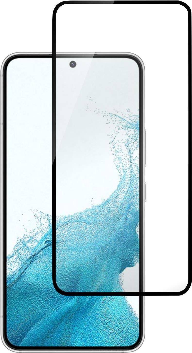 eSTUFF Titan Shield - Bildschirmschutz für Handy - volle Abdeckung - Glas - Rahmenfarbe schwarz (Packung mit 10) - für Samsung Galaxy S22 (ES504078-10BULK) von eSTUFF