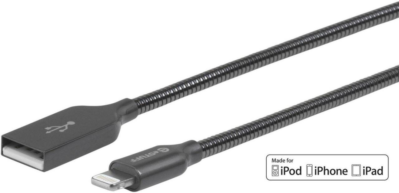eSTUFF USB-C to Lightning Cable MFI - 1m, Grau von eSTUFF