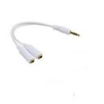 estuff 3,5 mm/2 x 3,5 mm, M/F – Audio Kabel (M/F, 3,5 mm, 2 x 3,5 mm, männlich/weiblich, weiß) von eSTUFF