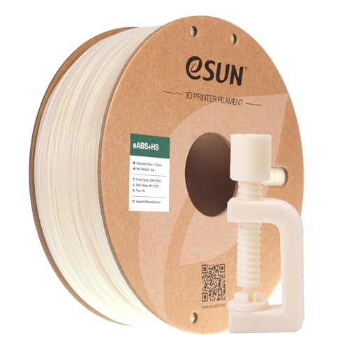 eSUN ABS+ Filament 1.75mm, ABS+HS Hochgeschwindigkeits 3D Drucker Filament ABS Plus, Maßgenauigkeit +/- 0.03mm, 1KG Spule (2.2 LBS) für 3D Speedy Printing von eSUN