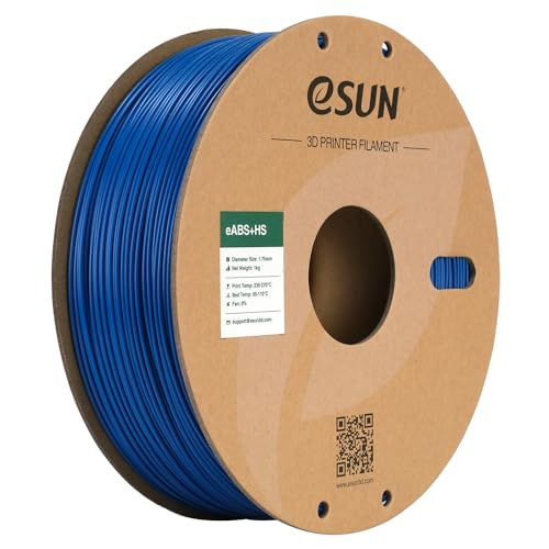 eSUN ABS+ Filament 1.75mm, ABS+HS Hochgeschwindigkeits 3D Drucker Filament Schnelligkeit ABS Plus, Maßgenauigkeit +/- 0.03mm, 1KG Spule (2.2 LBS) für 3D High Speed Drucker,Blau von eSUN