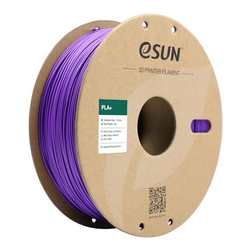 eSUN PLA+ Filament 1.75mm, 3D Drucker Filament PLA Plus, Maßgenauigkeit +/- 0.03mm, 1kg Spule (2.2 LBS) 3D Druck Filament für 3D Drucker, Lila von eSUN