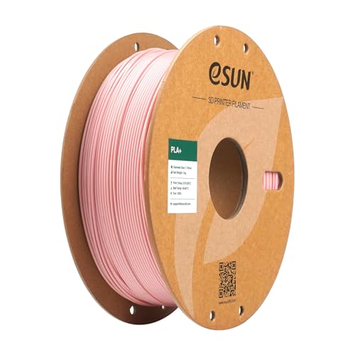 eSUN PLA+ Filament 1.75mm, 3D Drucker Filament PLA Plus, Maßgenauigkeit +/- 0.03mm, 1kg Spule (2.2 LBS) 3D Druck Filament für 3D Drucker, Pfirsich Rosa von eSUN