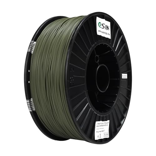 eSUN PLA+ Filament 1.75mm, 3D Drucker Filament PLA Plus, Maßgenauigkeit +/- 0.03mm, 3KG pro Spule 3D Druck Filament für 3D Drucker, Olivgrün von eSUN