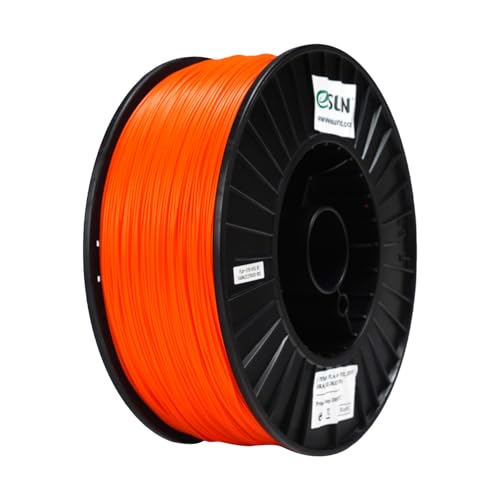 eSUN PLA+ Filament 1.75mm, 3D Drucker Filament PLA Plus, Maßgenauigkeit +/- 0.03mm, 3KG pro Spule 3D Druck Filament für 3D Drucker, Orange von eSUN