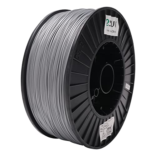 eSUN PLA+ Filament 1.75mm, 3D Drucker Filament PLA Plus, Maßgenauigkeit +/- 0.03mm, 3KG pro Spule 3D Druck Filament für 3D Drucker, Silber von eSUN