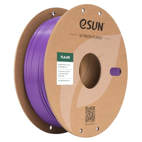 eSUN PLA+ Filament 1.75mm, PLA+HS Hochgeschwindigkeitsdruck 3D Drucker Filament Maßgenauigkeit +/- 0.03mm, 1KG Spule (2.2 LBS) Speedy PLA Plus Filament für High Speed Drucker,Lila von eSUN