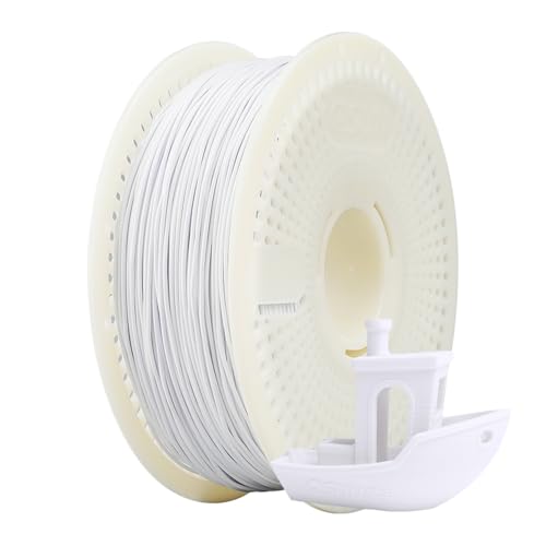 eSUN PLA+ Refill Filament und Spool Kit, Refill Spoolless PLA Plus 1.75mm und Removable Filament eSpool+, 1KG (2.2 LBS) für 3D Drucker, kühles Weiß von eSUN