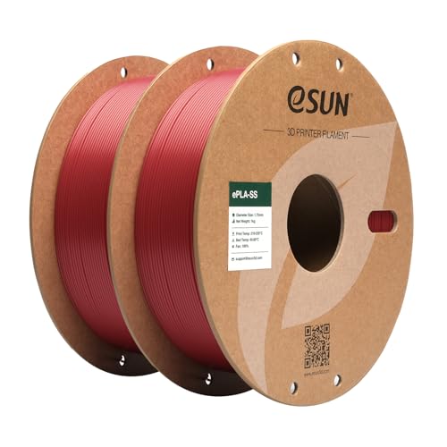 eSUN PLA Filament 1.75mm, PLA Basic 3D Drucker Filament Maßgenauigkeit +/- 0.03mm, 1KG pro Spule, 2 Spulen 3D Druck 3D Filament, Feuerrot eSUN PLA Filament 1.75mm, PLA Basic 3D Drucker Filament Maßgenauigkeit +/- 0.03mm, 1KG pro Spule, 2 Spulen 3D Druck 3D Filament, Feuerrot von eSUN