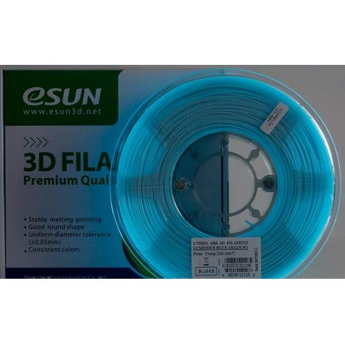 eSun 3D Drucker Filament ABS 3,00mm 1kg GLOW BLUE von eSUN