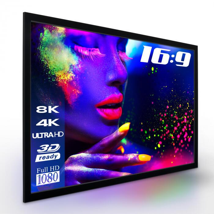 eSmart Professional MIRALE Akustik-Rahmen Leinwand 160 x 90 cm (72") 16:9 von eSmart