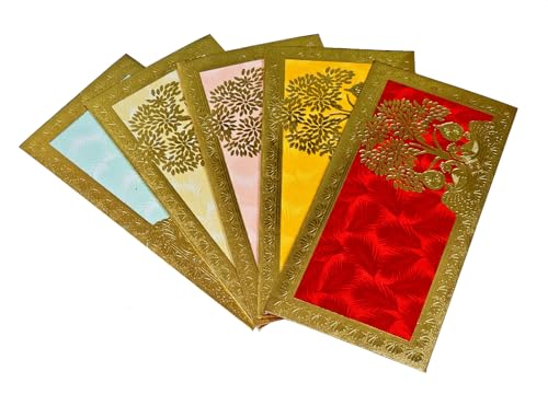 Esplanade Shagun Lifafa Briefumschläge für Bargeld, mehrfarbig, mit goldenen Details, Umschläge zum Verschenken von Geld, Hochzeit, Sagan, Eid, Rakhi, Festival, Familie und Unternehmen (Baum-Set, 10 Esplanade Shagun Lifafa Briefumschläge für Bargeld, mehrfarbig, mit goldenen Details, Umschläge zum Verschenken von Geld, Hochzeit, Sagan, Eid, Rakhi, Festival, Familie und Unternehmen (Baum-Set, 10 von eSplanade