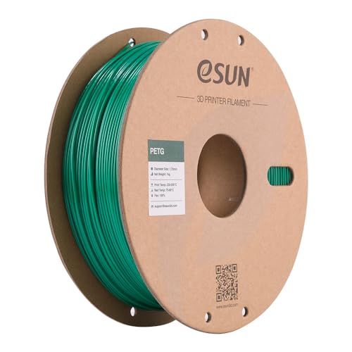 eSun PETG Filament, PETG 3D-Drucker Filament, 1.75mm / 1kg - Grün (solidgreen) von eSun