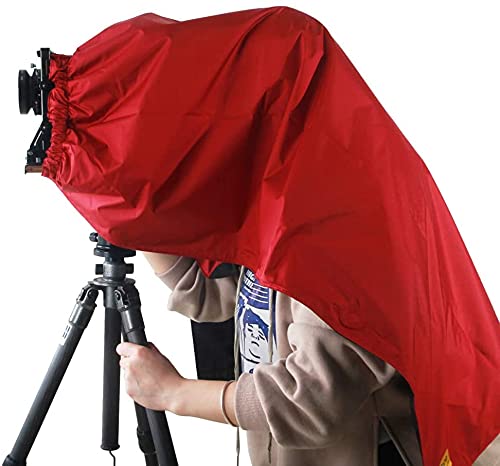 eTone Einstelltuch für 4x5 Großformat-Kamera Professionelle Fokussiertücher für große Formate Dark Cloth for 4x5 Large Format Camera Fokussierhaube (Rot) von eTone
