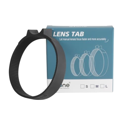 eTone Fokusring Fokus Zahnrad Ring Follow Focus Ring Objektivfokus Gummiringe 360 Grad Drehbar für Digitalkamera Objektive (schwarz, 44mm-57mm) von eTone