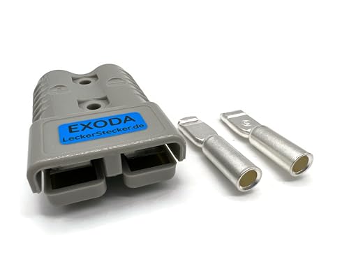 Batterie Stecker 175A 16 mm2 grau Steckverbinder für Gabelstapler Kabel von eXODA