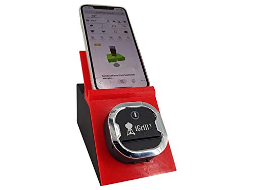 eXODA Halterung für iGrill 3 Bluetooth Thermometer mit Smartphone Tablet Ständer von eXODA
