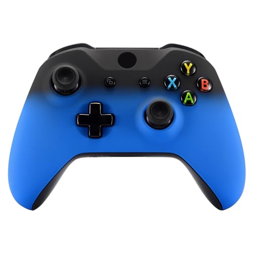 eXtremeRate Case für Xbox One S/X Controller,Hülle Gehäuse Schutzhülle Cover Oberschale Faceplates Zubehör Set Schale für Xbox One S/Xbox One X Controller Model 1708(Schatten Blau) von eXtremeRate