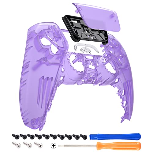 eXtremeRate Clear Atomic Purple Touchpad Front Housing Shell Compatible with ps5 Controller BDM-010 BDM-020 BDM-030, DIY Replacement Shell Custom Touch Pad Cover Compatible with ps5 Controller von eXtremeRate