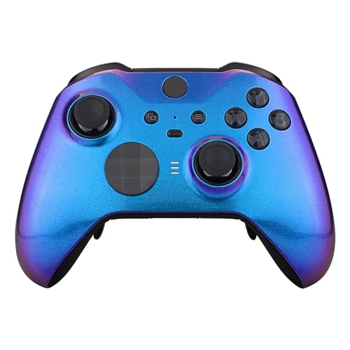 eXtremeRate Front Case für Xbox Elite Series 2/Series 2-Core Controller, Glossy DIY-Ersatz Hülle&Thumbstick Accent Ring Gehäuse Shell für Xbox Elite Series 2 Gamepad Model 1797-Lila Blau eXtremeRate Front Case für Xbox Elite Series 2/Series 2-Core Controller, Glossy DIY-Ersatz Hülle&Thumbstick Accent Ring Gehäuse Shell für Xbox Elite Series 2 Gamepad Model 1797-Lila Blau von eXtremeRate
