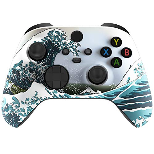 eXtremeRate Front Gehäuse Case für Xbox Series X&S Controller, Vorderseite Hülle faceplate Cover Skin Shell Zubehör für Xbox Core Controller(Welle)-Kein Controller von eXtremeRate