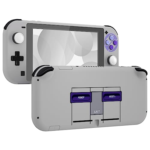 eXtremeRate Full Case Gehäuse für Switch Lite Console, DIY-Ersatz Hülle & Buttons & Schutzfolie Ersatzteile Custom Shell Kit für Nintendo Switch Lite Konsole-Classic SNES-Stil von eXtremeRate