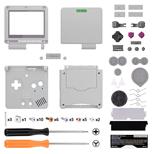 eXtremeRate Full Gehäuse für Nintendo Gameboy Advance SP,IPS Ready Upgraded Hülle & Taste Case Cover Shell Abdeckung Buttons für gba Konsole IPS&Standard LCD(KEIN Konsole&Platine)-GB DMG-01 Stil von eXtremeRate