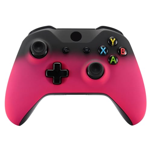 eXtremeRate Gehäuse für Xbox One S/X Controller,Vorderseite Hülle Case Gehäuse Cover Schutzhülle Skin Oberschale Schale Shell Zubehör für Xbox One S/Xbox One X Controller(Schatten Rosa) von eXtremeRate