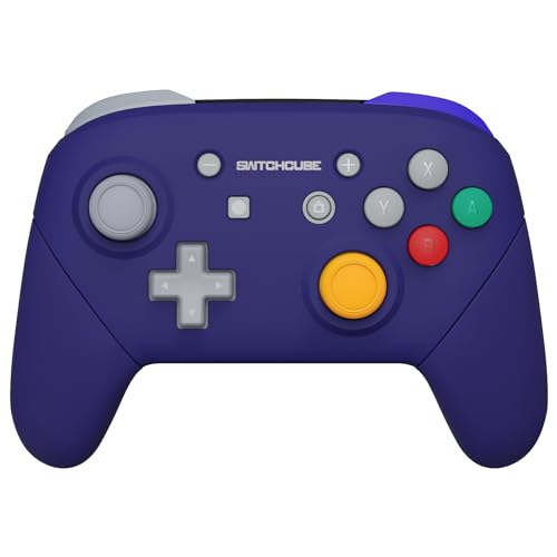 eXtremeRate Griff Hülle Set kompatibel mit Nintendo Switch Pro Controller, DIY-Ersatz Front Case/Back Shell&Handgriff Grips Case Gehäuse Zubehör für Switch Pro Controller-Classic SwitchCube Style von eXtremeRate