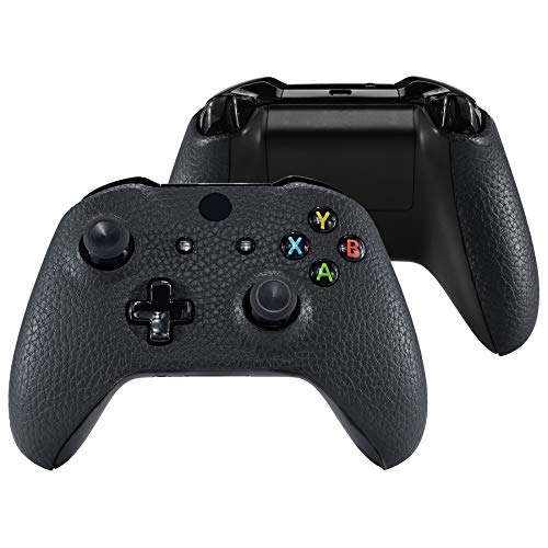 eXtremeRate Front Gehäuse & Griffe Hülle für Xbox One X/S Controller, Vorderseite Hülle & Grips Case Faceplate Ersatzteile für Xbox One S/X Controller Modell 1708-Schwarz Strukturiertes PU-Leder eXtremeRate Front Gehäuse & Griffe Hülle für Xbox One X/S Controller, Vorderseite Hülle & Grips Case Faceplate Ersatzteile für Xbox One S/X Controller Modell 1708-Schwarz Strukturiertes PU-Leder von eXtremeRate