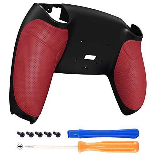 eXtremeRate Gummierter Griff Rückseite Hülle Case Gehäuse für ps5 Controller eXtremeRate Rise & RISE4 Remap Kit(KEIN Controller& kein Rise Remap Platine enthalten)-Rot von eXtremeRate