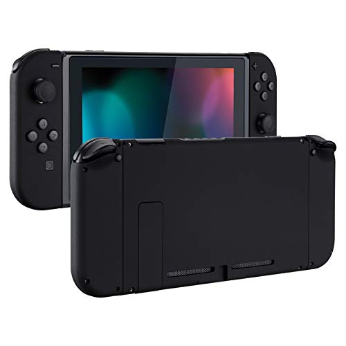 eXtremeRate Hülle Case für Nintendo Switch Joycon/Konsole, Rückgehäuse&Kickstand für Switch Console, Joy Con Abdeckung & Tasten Set, DIY-Ersatzschale für Nintendo Switch(Schwarz) von eXtremeRate