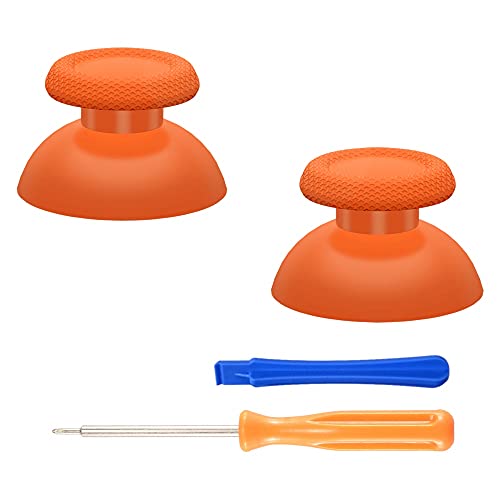 eXtremeRate Joystick Aufsätze für ps5 & für ps4 Controller Kappen Thumbstick Analogstick Ersatz-Sticks und Schraubendreher für ps4 Slim Pro Controller(Orange) von eXtremeRate