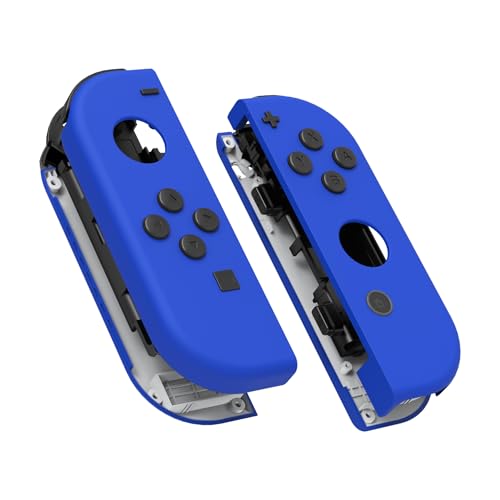 eXtremeRate NS Joycon Hülle & Tasten, DIY-Ersatz Gehäuse Case Grips Skin Shell & Knöpfe Buttons Umbau Kit für Nintendo Switch/Switch OLED Joycon Controller-Blau [KEIN Joy Con] von eXtremeRate