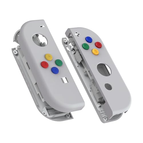 eXtremeRate NS Joycon Hülle & Tasten, DIY-Ersatz Gehäuse Case Grips Skin Shell & Knöpfe Buttons Umbau Kit für Nintendo Switch/Switch OLED Joycon Controller-Rhapsodie Violett [KEIN Joy Con] von eXtremeRate