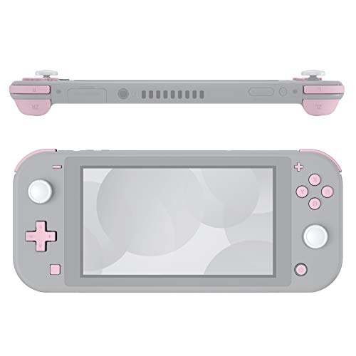 eXtremeRate Premium Tasten Kit für Switch Lite, Custom Ersatz Knöpfe ABXY/D-pad/Home/Aufnahmeknopf/Plus/Minus/L/R/ZL/ZR-Trigger Buttons, Voll-Taste Zubehör für NS Lite-Pink von eXtremeRate