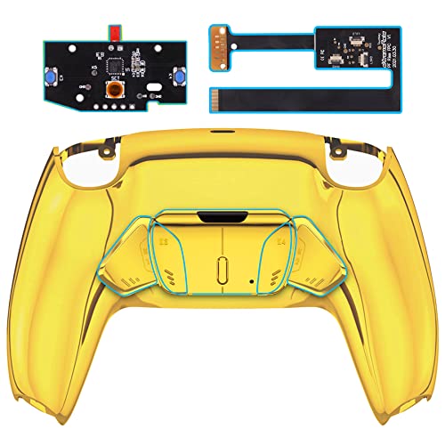 eXtremeRate Konfigurierbar RISE4 Remap Kit für ps5 Controller BDM-010/020 Modell, Remapper Board&Ergonomic Case Rückplate Gehäuse&Back Paddles Buttons für ps5-Chrome Gold eXtremeRate Konfigurierbar RISE4 Remap Kit für ps5 Controller BDM-010/020 Modell, Remapper Board&Ergonomic Case Rückplate Gehäuse&Back Paddles Buttons für ps5-Chrome Gold von eXtremeRate