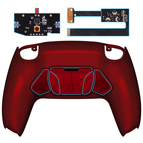 eXtremeRate Programmierbar RISE4 Remap Kit für ps5 Controller BDM-010/020,Remap Board&Rückplate Gehäuse/Case&Back Paddles Rücktasten für ps5-Rot von eXtremeRate