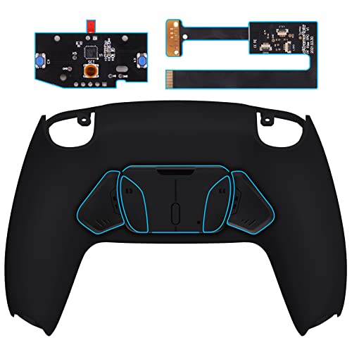 eXtremeRate Programmierbar RISE4 Remap Kit für ps5 Controller BDM-010/020,Remap Board&Rückplate Gehäuse/Case&Back Paddles Rücktasten für ps5-Schwarz von eXtremeRate