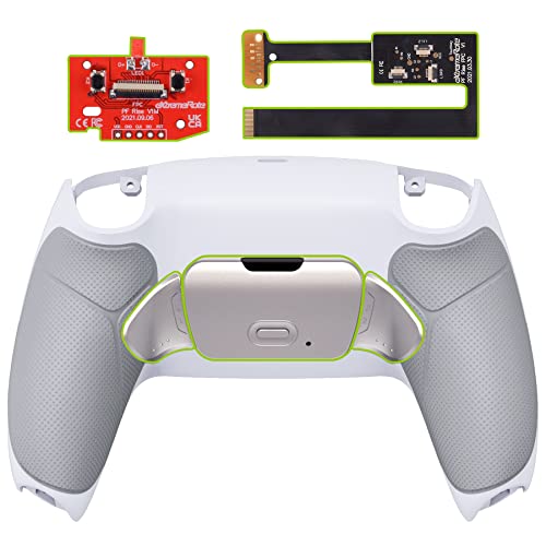 eXtremeRate RISE2.0 (RMB) Version Remap Kit für ps5 Controller BDM-010/020,Programmiert Remap Board&Back Case Hülle&Real Metal Buttons Tasten Set für ps5(Weiß-Grau)-KEIN Controller von eXtremeRate