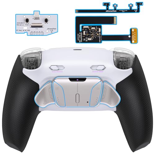 eXtremeRate RISE4 Plus MAX Metall Remap Kit für ps5 Controller BDM-010/020, Gummiert Griff Rückgehäuse Case & Real Metal Back Button Paddles & Clicky Trigger Upgrade Kit für ps5–Weiß Schwarz eXtremeRate RISE4 Plus MAX Metall Remap Kit für ps5 Controller BDM-010/020, Gummiert Griff Rückgehäuse Case & Real Metal Back Button Paddles & Clicky Trigger Upgrade Kit für ps5–Weiß Schwarz von eXtremeRate