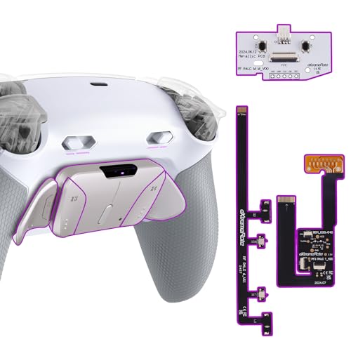 eXtremeRate RISE4 Plus MAX Metall Remap Kit für ps5 Controller BDM-030/040/050, Gummiert Griff Rückgehäuse Case & Real Metal Back Button Paddles & Clicky Trigger Upgrade Kit für ps5–Weiß Grau eXtremeRate RISE4 Plus MAX Metall Remap Kit für ps5 Controller BDM-030/040/050, Gummiert Griff Rückgehäuse Case & Real Metal Back Button Paddles & Clicky Trigger Upgrade Kit für ps5–Weiß Grau von eXtremeRate
