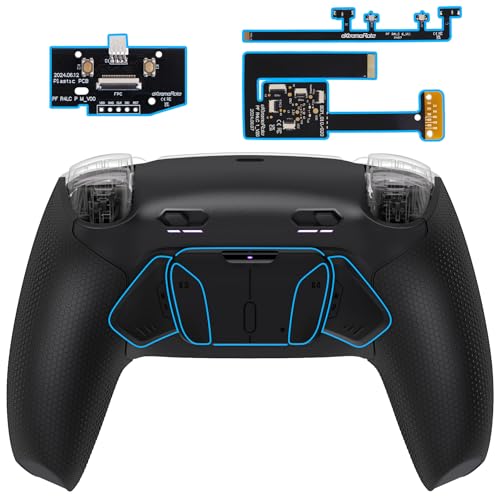 eXtremeRate RISE4 Plus MAX Remap Kit für ps5 Controller BDM-010/020, Re-Design Gummiert Griff Rückgehäuse&Back Paddles Aufsatz&Einstellbar Clicky Trigger Modul Kit für ps5 Controller-Schwarz eXtremeRate RISE4 Plus MAX Remap Kit für ps5 Controller BDM-010/020, Re-Design Gummiert Griff Rückgehäuse&Back Paddles Aufsatz&Einstellbar Clicky Trigger Modul Kit für ps5 Controller-Schwarz von eXtremeRate