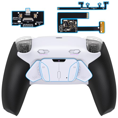 eXtremeRate RISE4 Plus MAX Remap Kit für ps5 Controller BDM-010/020, Re-Design Gummiert Griff Rückgehäuse&Back Paddles Aufsatz&Einstellbar Clicky Trigger Modul Kit für ps5 Controller-Weiß Schwarz eXtremeRate RISE4 Plus MAX Remap Kit für ps5 Controller BDM-010/020, Re-Design Gummiert Griff Rückgehäuse&Back Paddles Aufsatz&Einstellbar Clicky Trigger Modul Kit für ps5 Controller-Weiß Schwarz von eXtremeRate